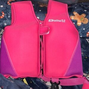 Kids Swim Vest - Vibrant Pink and Purple